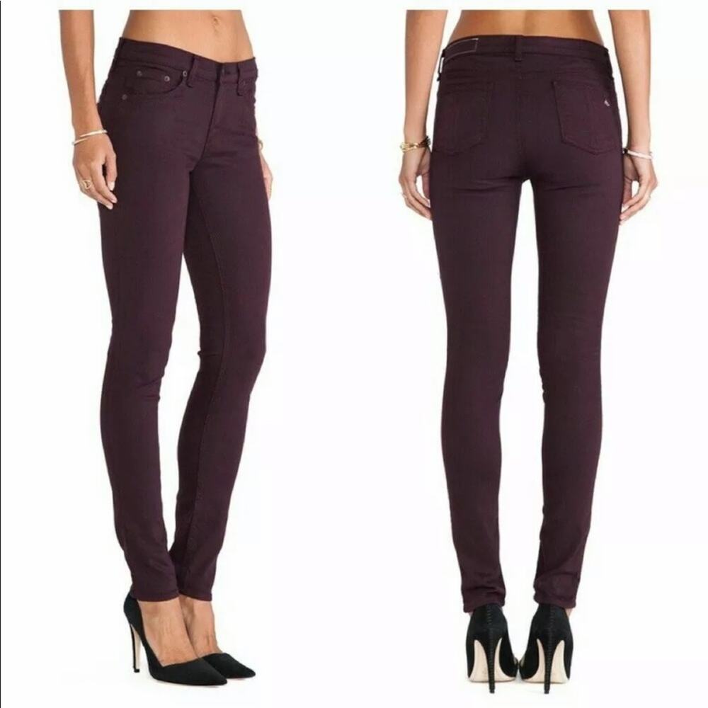 Rag & Bone Skinny Jeans Mid Rise Plum Size 24